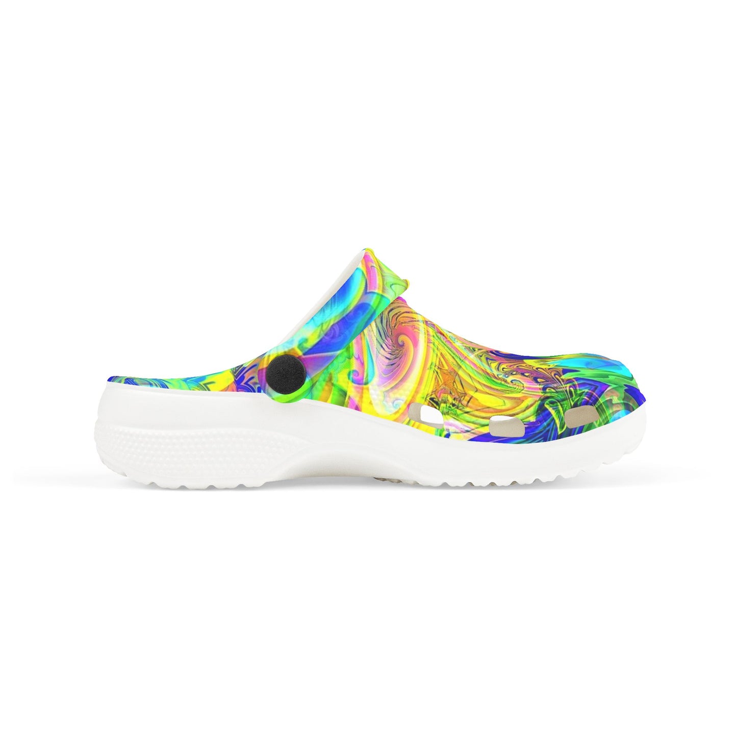 Kids Tie-Dye Swirl EVA Foam Clogs — Colorful Watercolor Slip-On Sandals