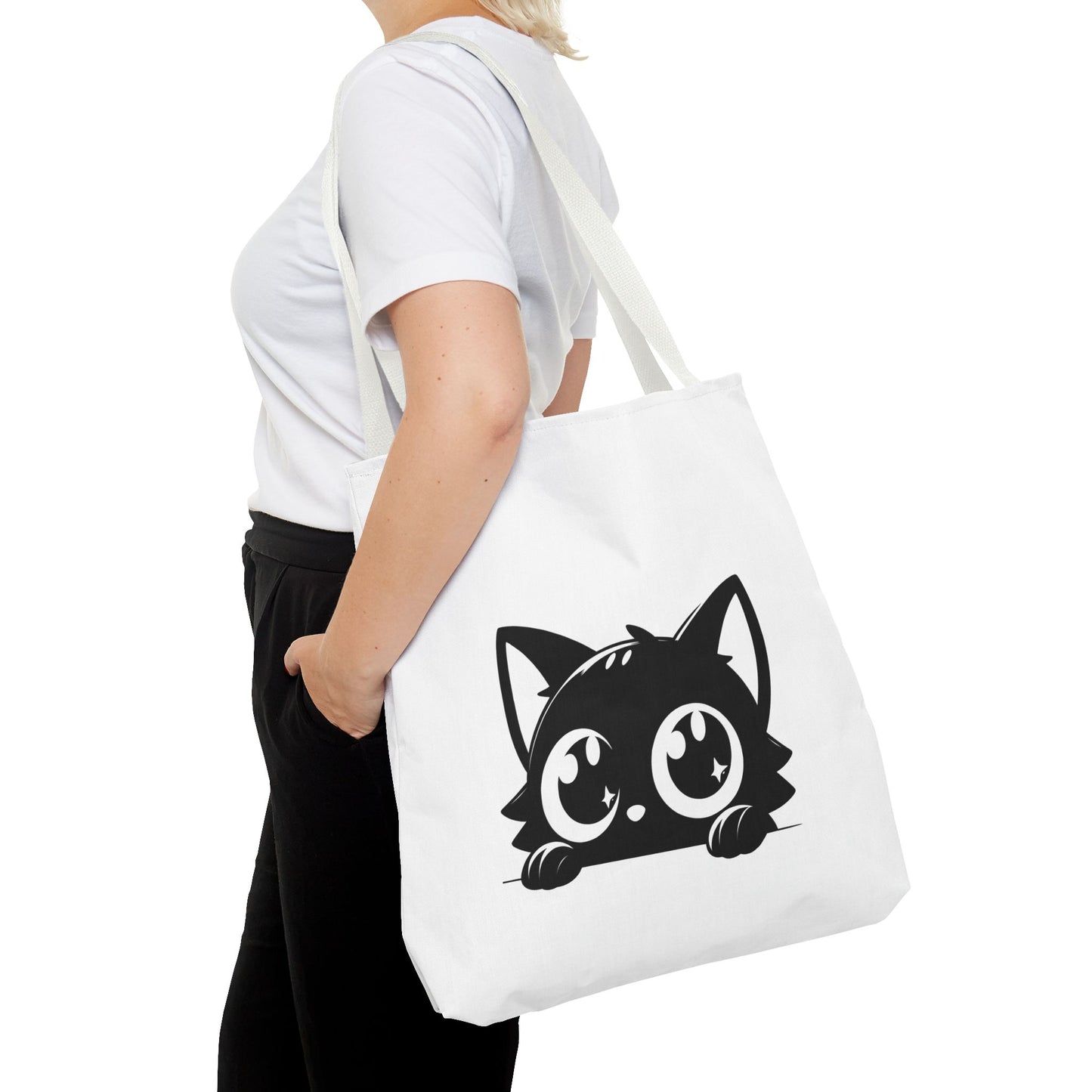 Adorable Cat Face Tote Bag | Cute Kitten Shopping Bag