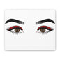 Red Lashes Wall Art Canvas — Glam Eyes Makeup Decor
