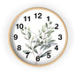 Botanical Wall Clock — Minimal Greenery Clock for Living Room & Bedroom