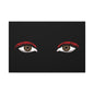 Red Lashes Wall Art Canvas — Glam Eyes Makeup Decor