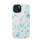 Floral Pastel Magnetic Impact Phone Case — Blue & Pink Botanical Design
