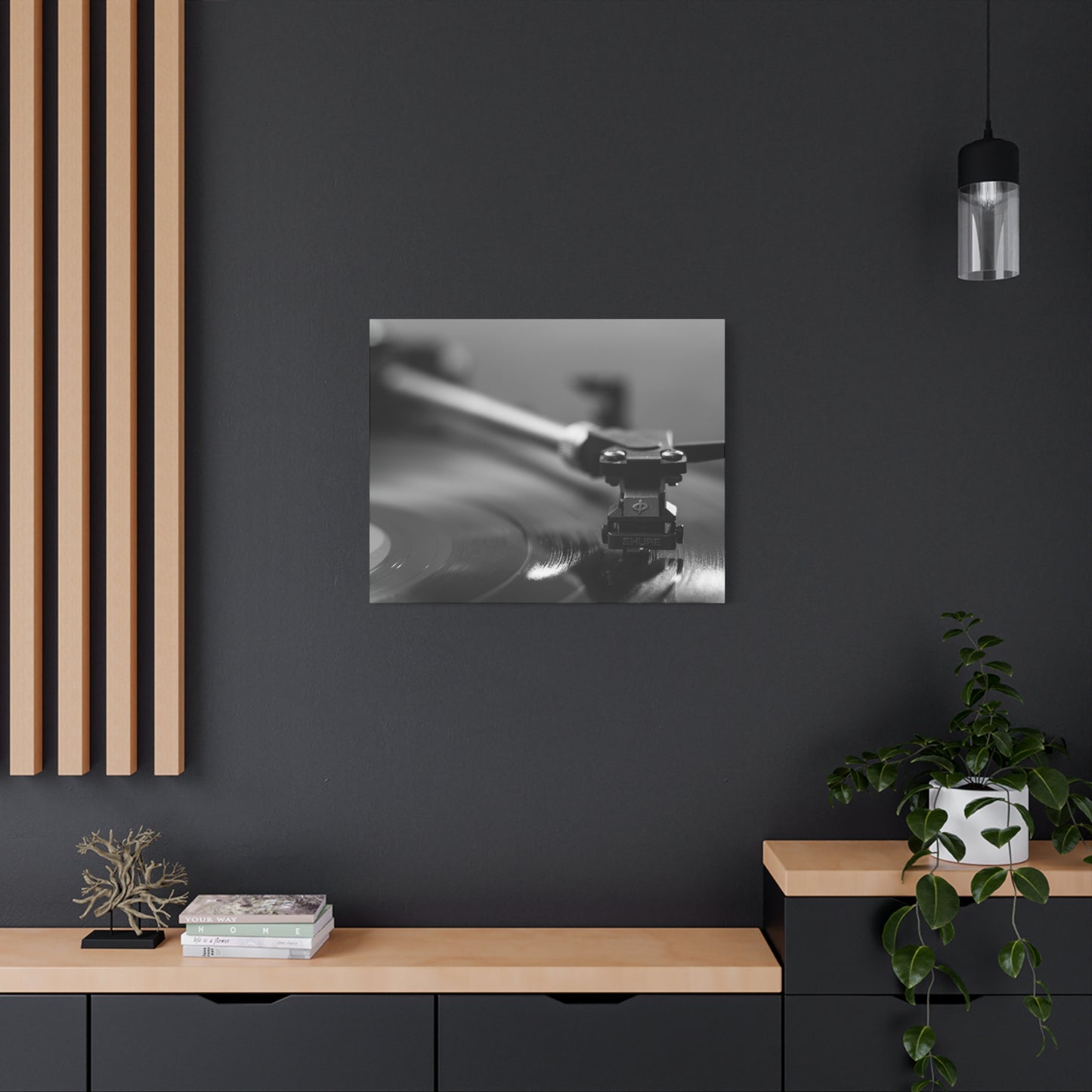 Vinyl Turntable Matte Canvas Print — Stretched 1.25" Wall Art