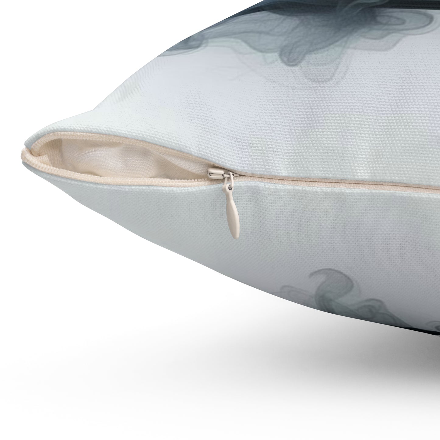 Letter E Smoke Monogram Pillow — Decorative Polyester Throw Pillow