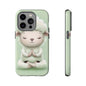 Meditating Lamb Phone Case — Cute Pastel Protective iPhone Cover
