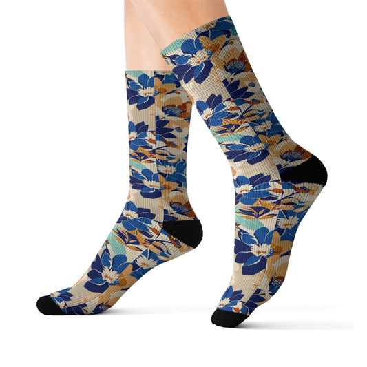 Floral Design Sublimation Socks | Cozy Floral Print Socks, Trendy Gift for Her, Unique Sleepwear Additions, Fashion Accessories, [...]
