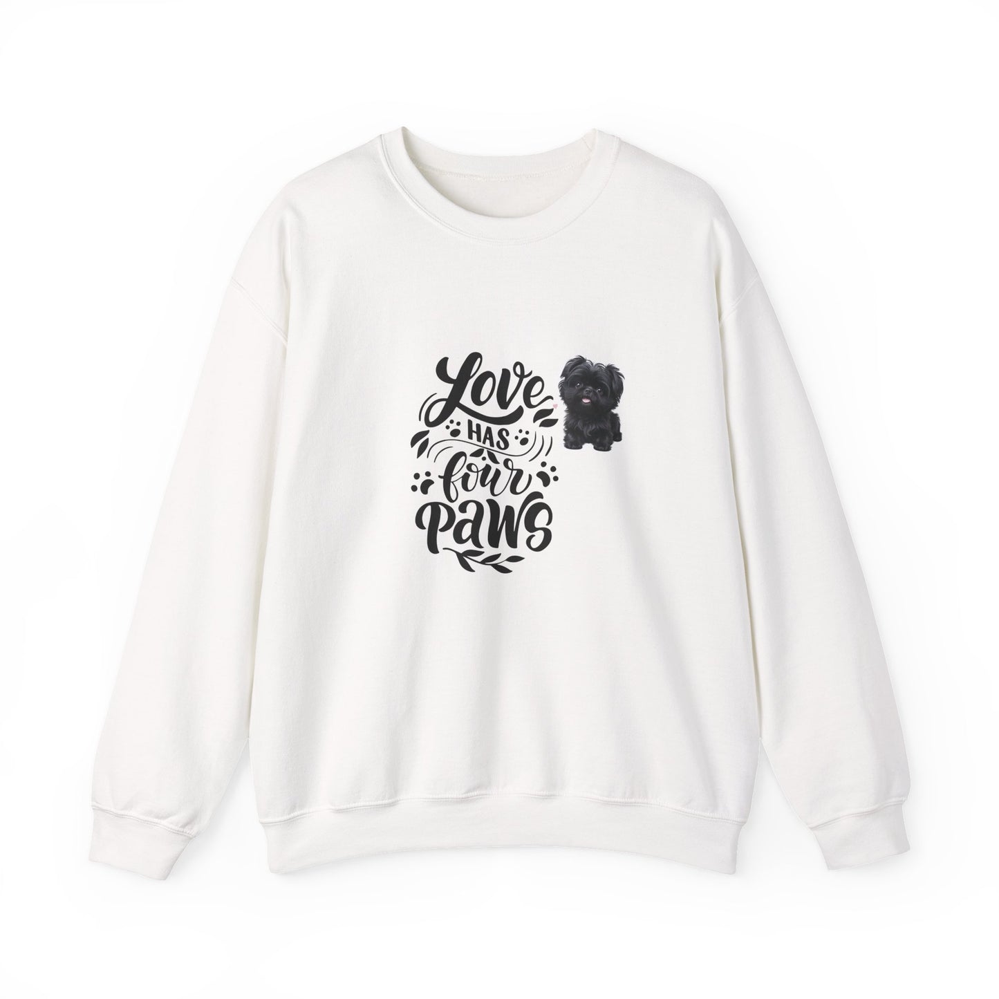 Crewneck Sweatshirt - "Love Has Four Paws" Dog Lover Graphic