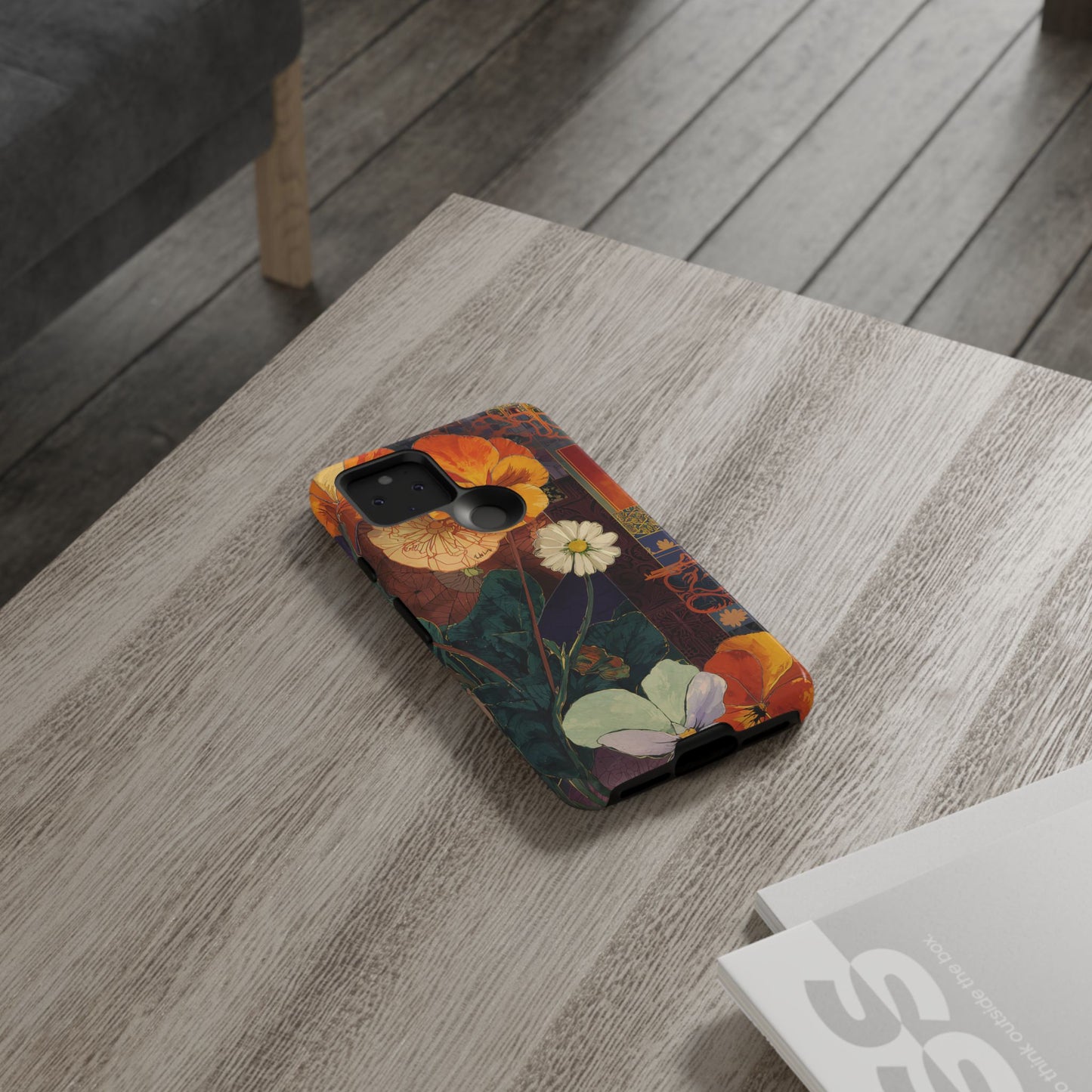 Floral Pansy Tough Phone Case — Vintage Botanical Protection
