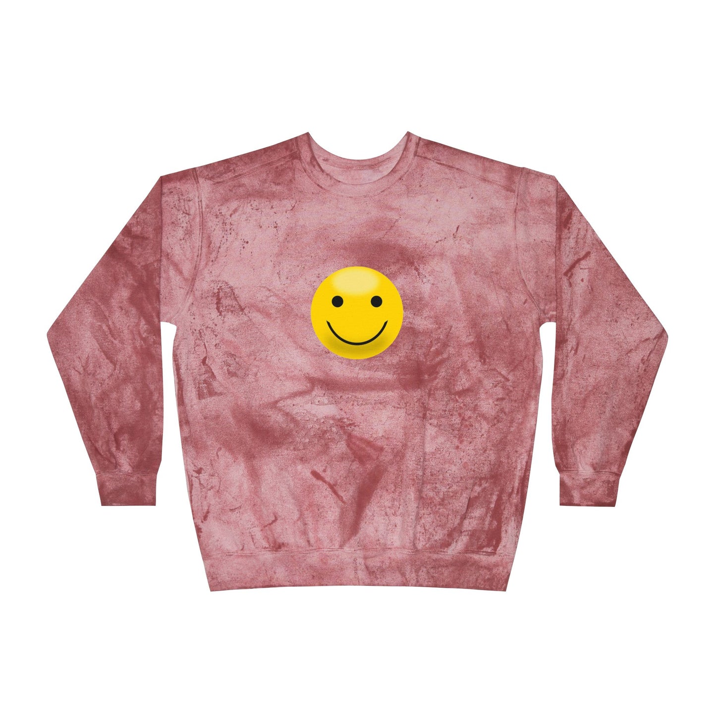 Cheerful Tie-Dye Crewneck Sweatshirt | Smiley Face Unisex Sweatshirt