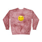 Cheerful Tie-Dye Crewneck Sweatshirt | Smiley Face Unisex Sweatshirt