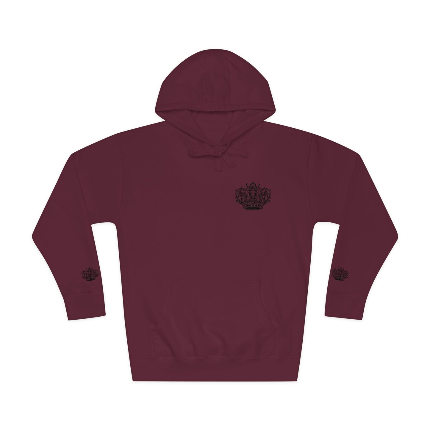 Crown Floral Unisex Fleece Hoodie | Cozy Streetwear, Perfect Gift for Him & Her, Autumn Fashion, Casual Wear, Trendy Outfit