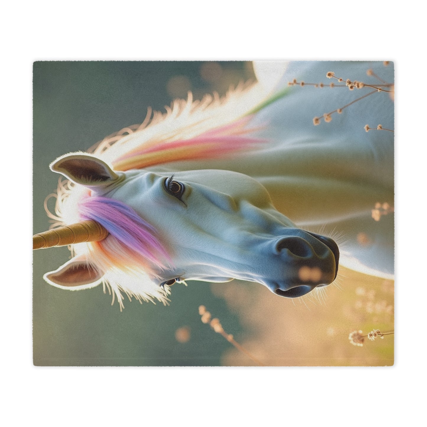 Unicorn Minky Blanket – Soft Rainbow-Maned Fantasy Throw for Kids & Gift
