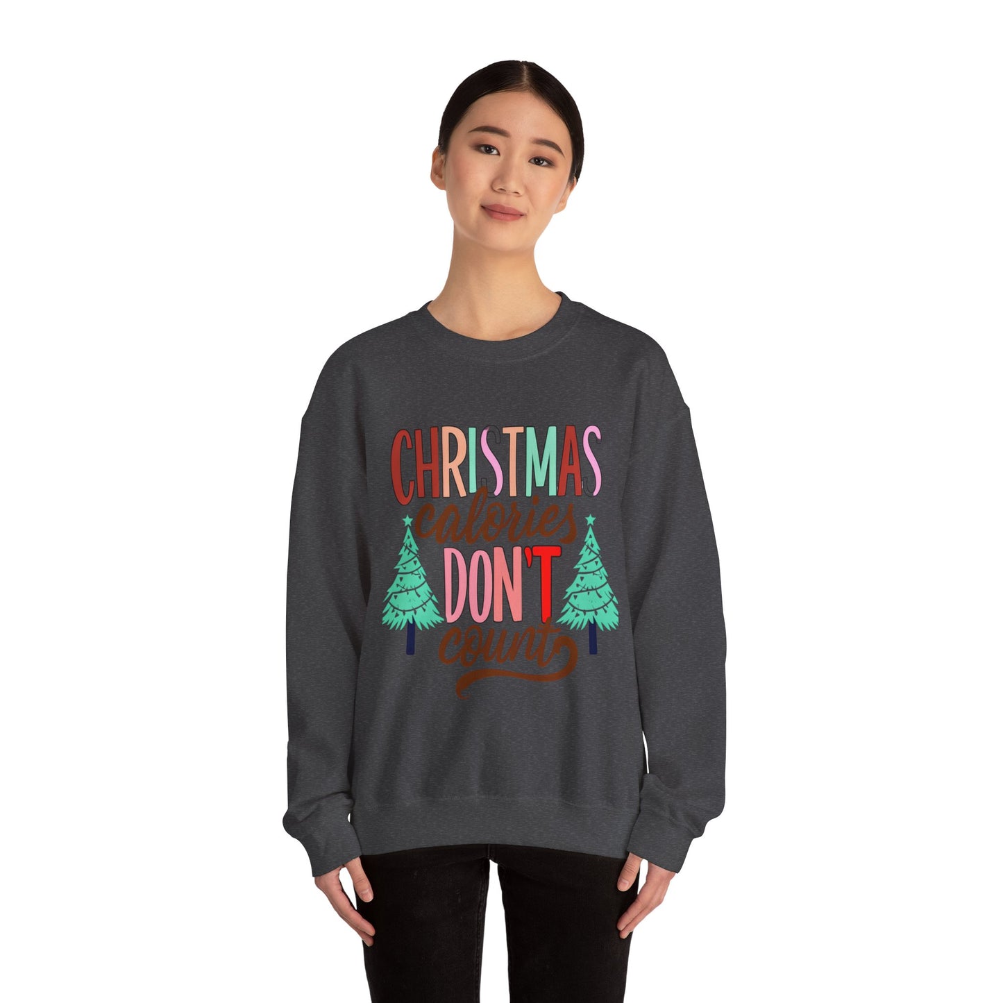 Christmas Calories Don't Count Sweatshirt — Funny Holiday Crewneck