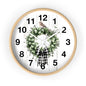 Charming Wreath Wall Clock | Rustic Decor, Bird Lover Gift, Spring Theme, Home Accent, Clovers & Bow