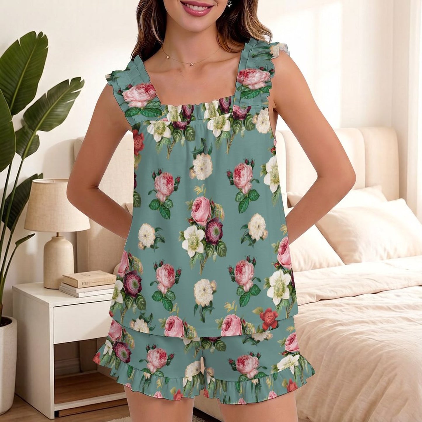 Ruffled Pajama Set