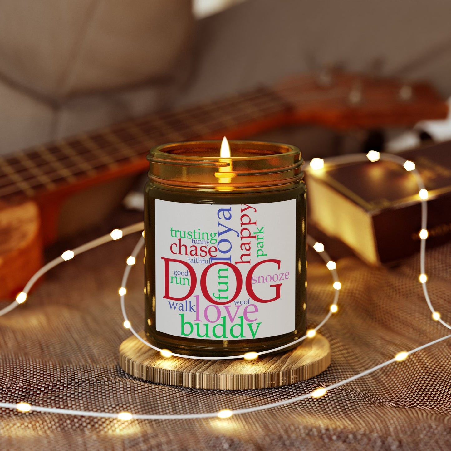 Dog Word Cloud Scented Candle — (4oz & 9oz)