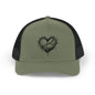 Heart-Shaped Love Snapback Trucker Cap, Adjustable Hat for Friends, Gifts for Couples, Valentine’s Day Cap, Casual Wear, Stylish Sun Hat