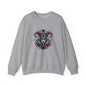 Colorful Jester Sweatshirt, Unisex Heavy Blend Crewneck, Unique Art Apparel, Trendy Fashion, Cozy Gift for Adults