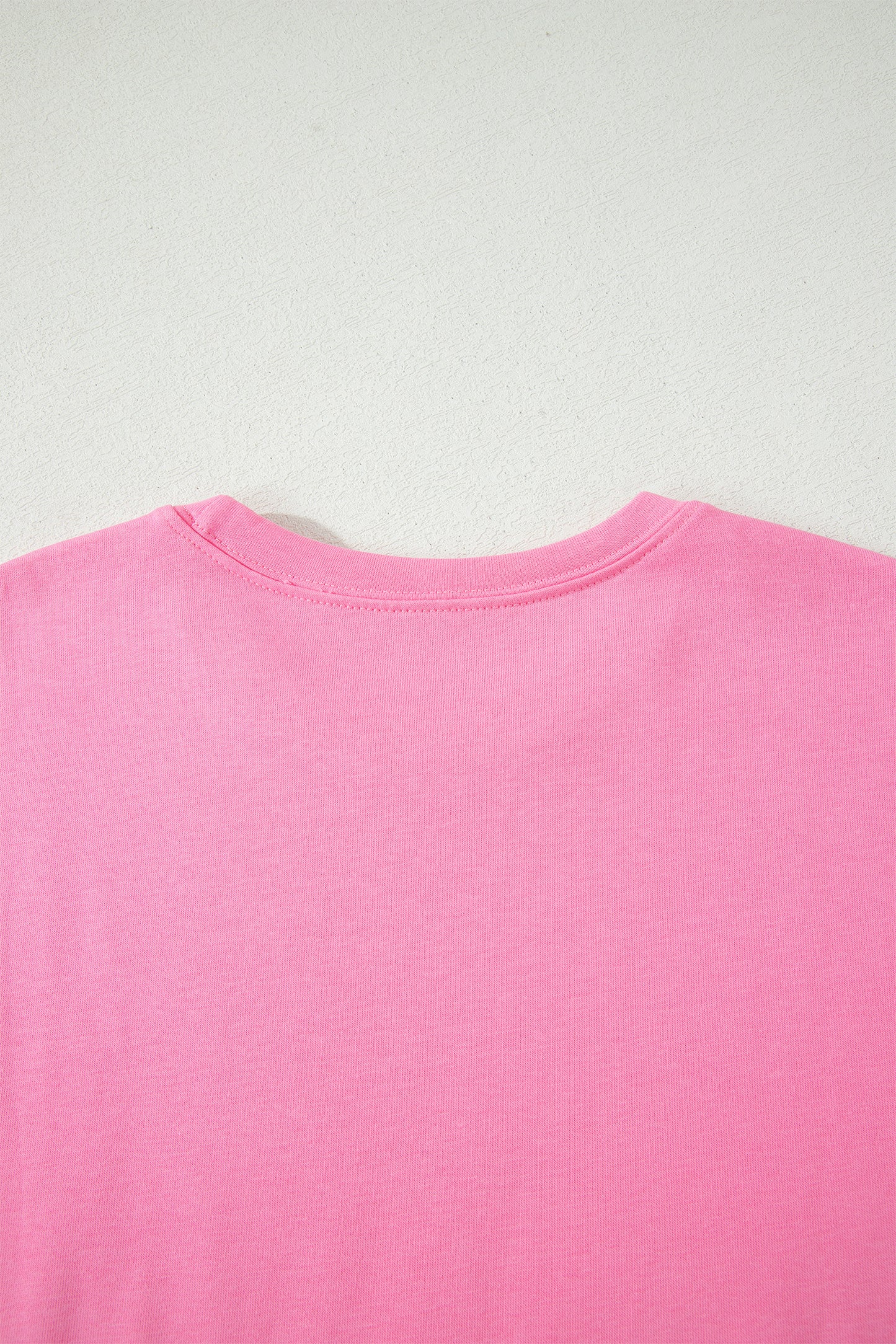 Sachet Pink Solid Cover Oversize Tee Pocketed Casual Pants 2pcs Outfit