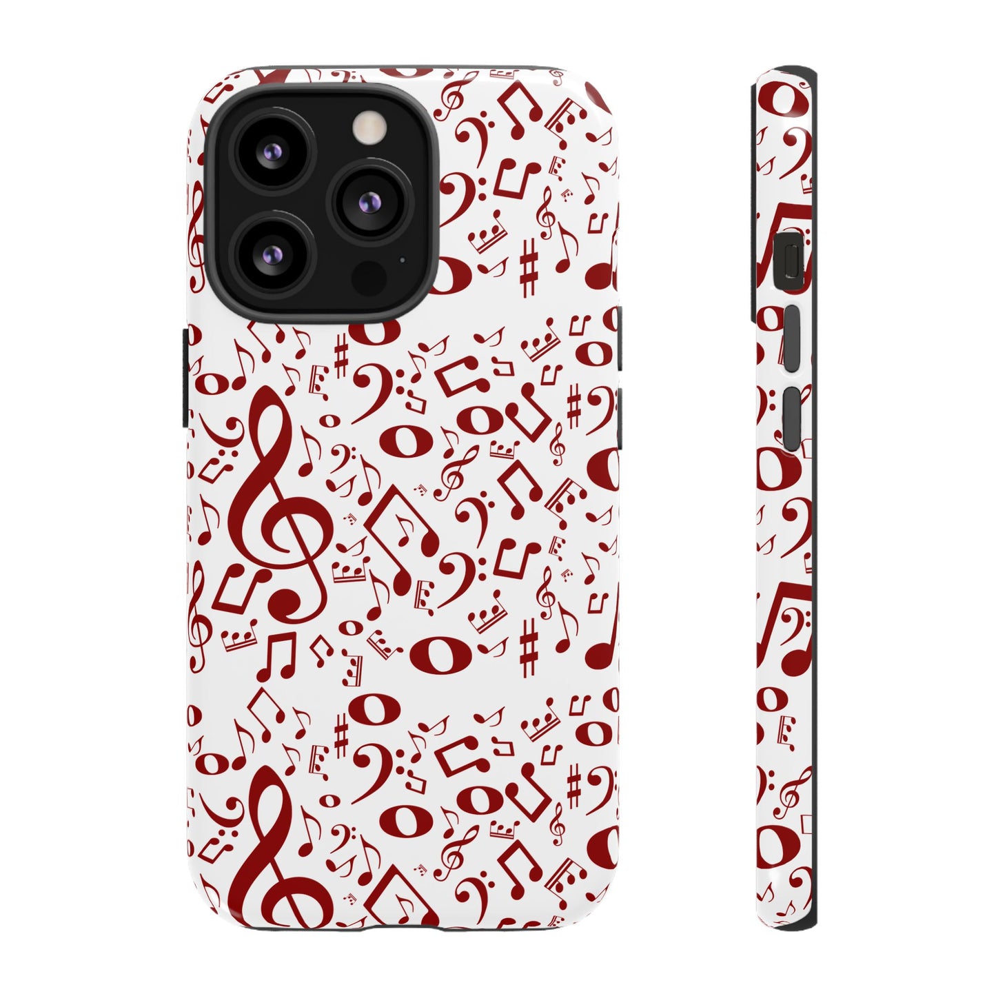 Musical Note Phone Case, Tough iPhone Cover, Gift for Musicians, Customizable, Music Lover's Accessory, Durable Phone Protection
