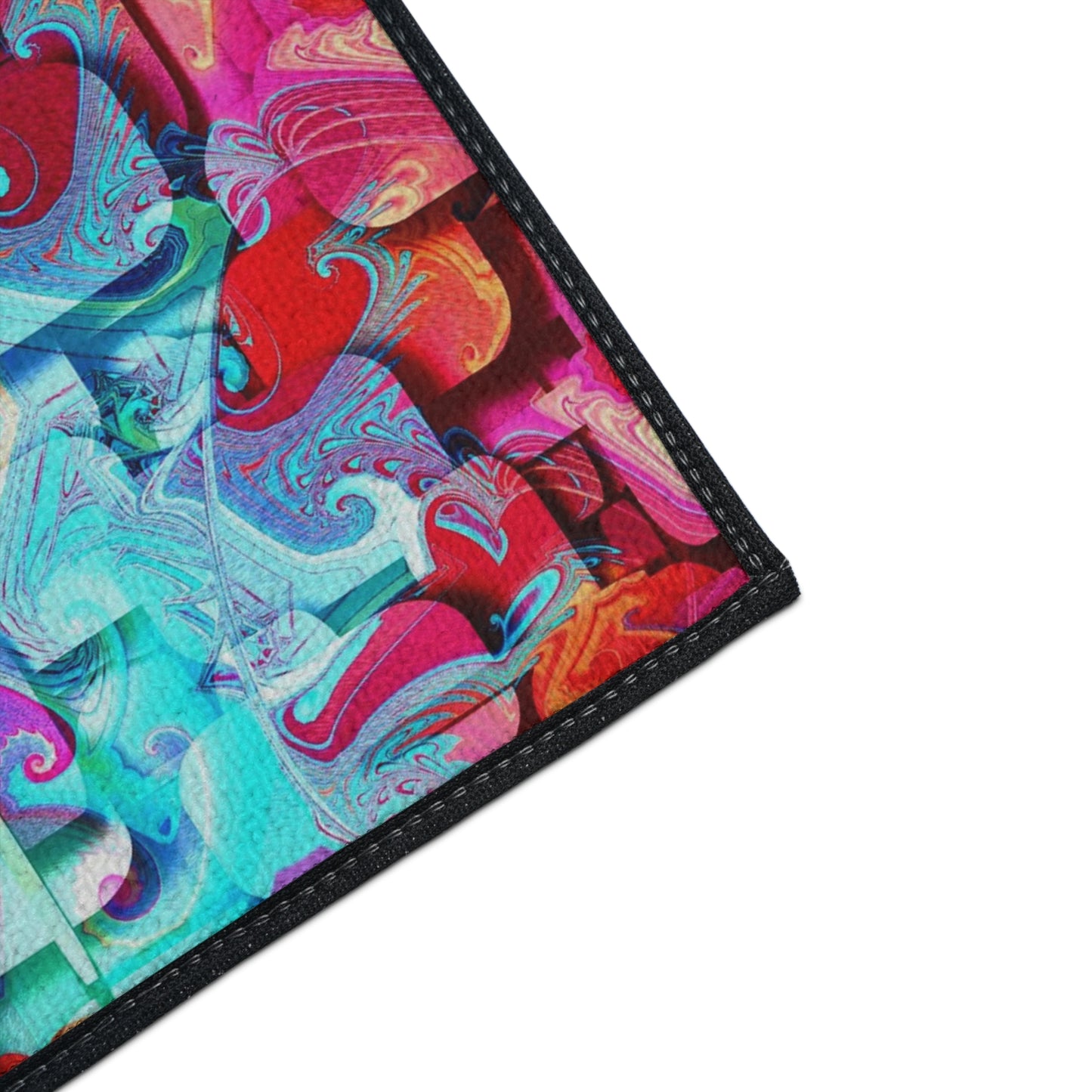 Abstract Color Splash Floor Mat — Heavy Duty Non‑Slip Door Rug