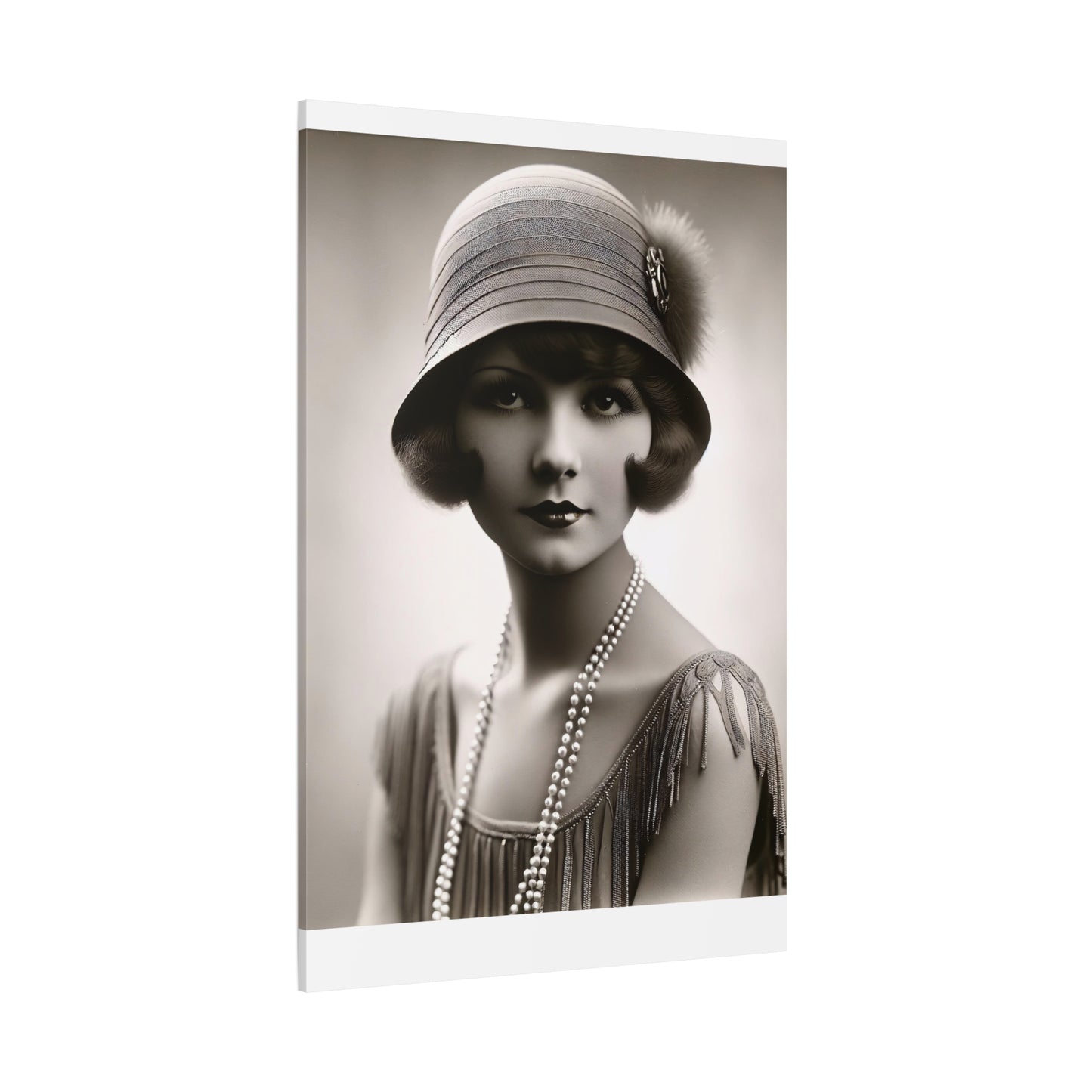 Vintage 1920s Flapper Portrait Canvas