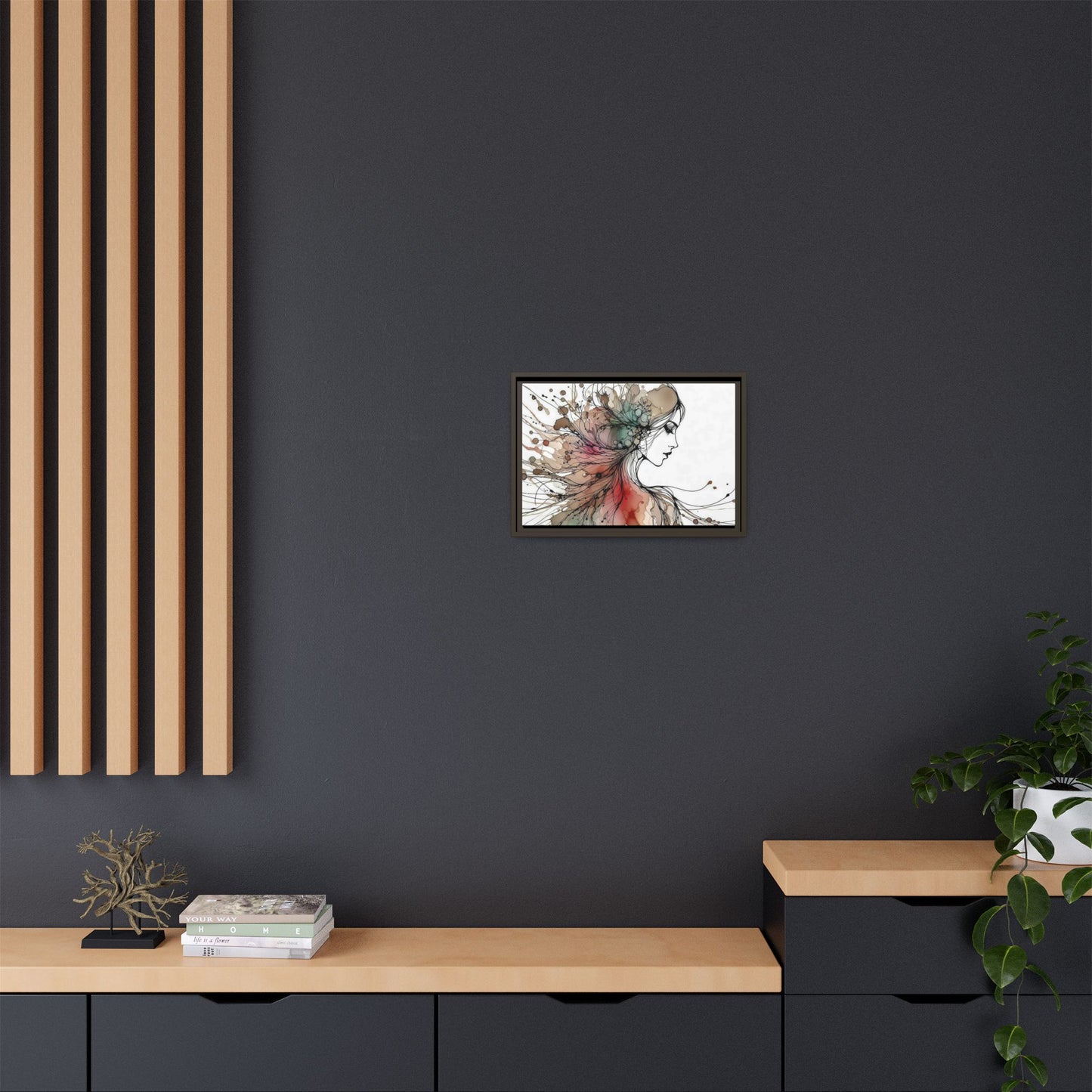 Matte Canvas, Framed (Multi-color) - Girl Whispers