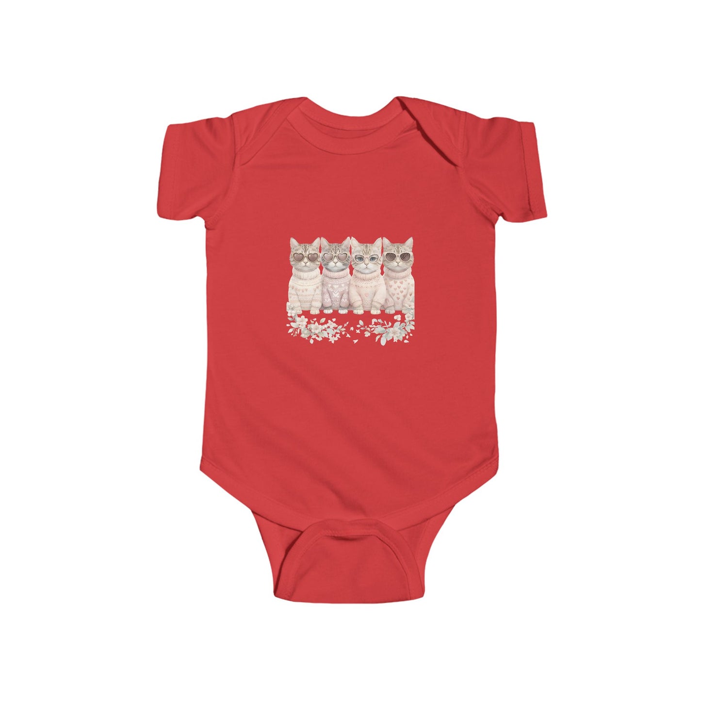 Baby Bodysuit — Watercolor Kittens Nursery Onesie