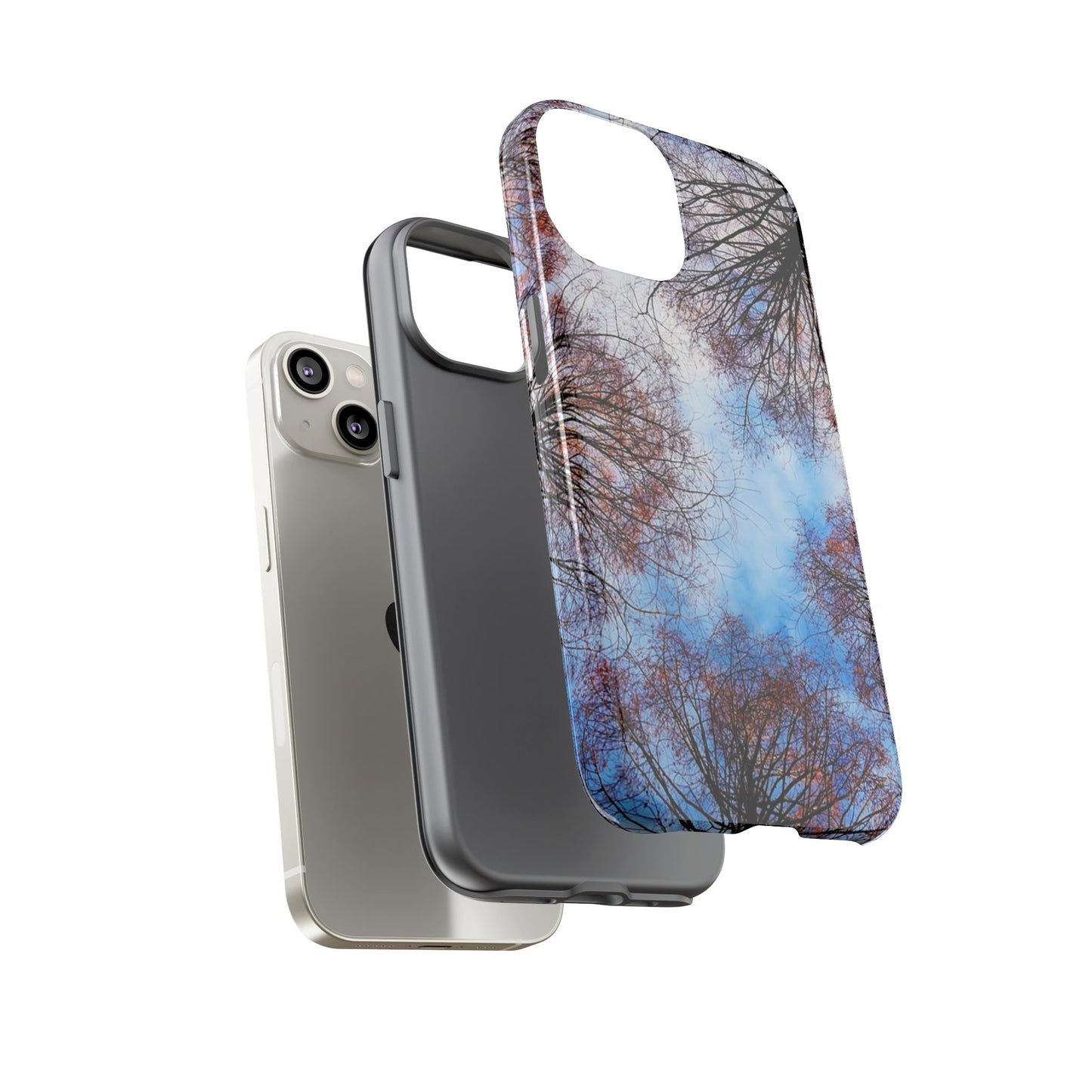 Skyward Trees Phone Case — Nature Forest Canopy Protective Tough Case