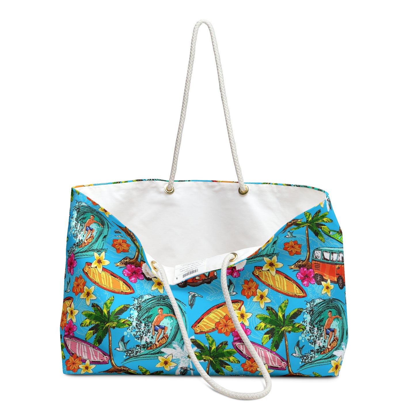 Tropical Surf Weekender Bag – Vintage Van, Surfboards & Palm Beach Tote
