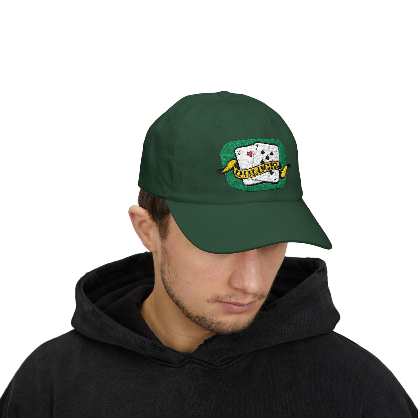 Dad Cap — 'UnLucky' Playing Cards Embroidered Baseball Hat
