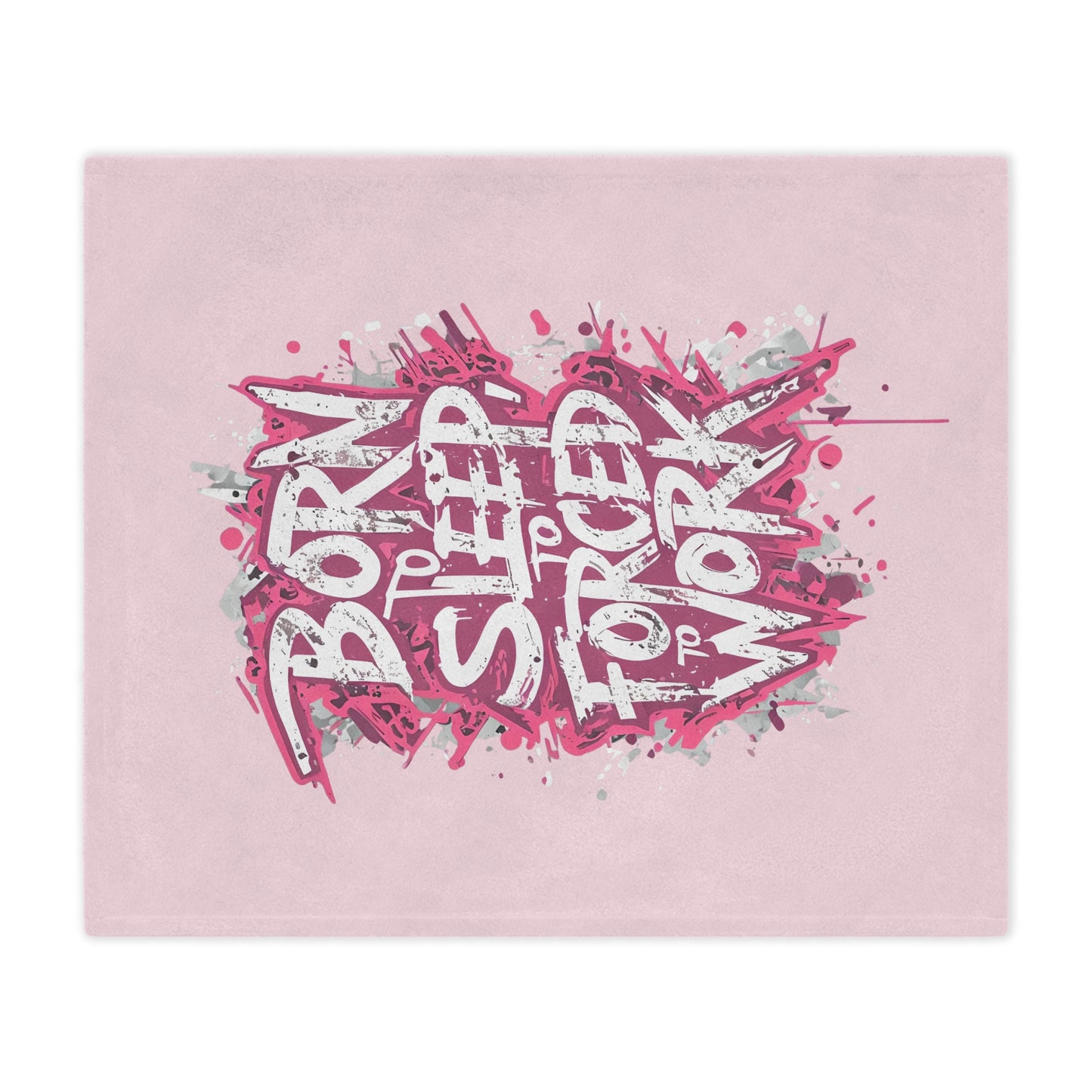 Minky Blanket — "Born to Sleep, Forced to Work" Pink Cozy Throw