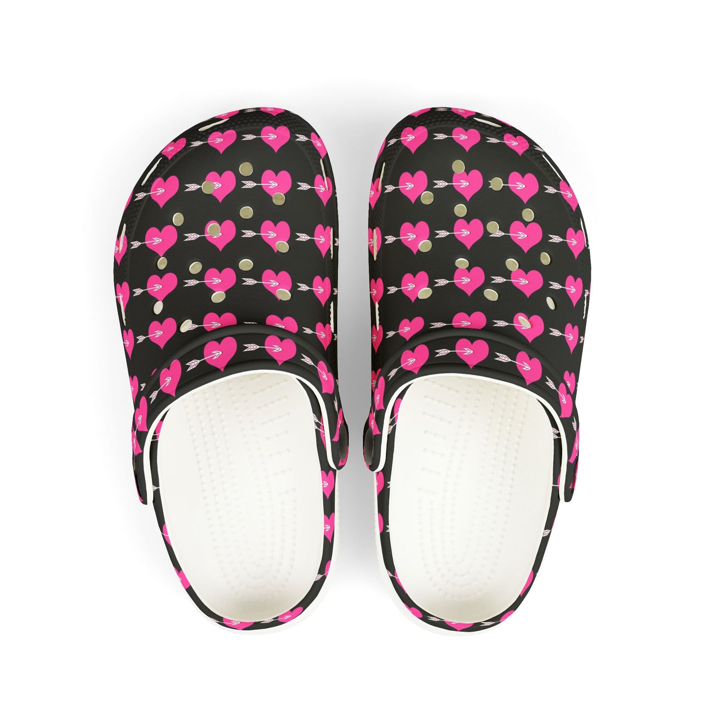 Kid's Heart Pattern Clogs - Fun & Colorful Foam Shoes