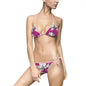 Vibrant Floral Women's Bikini Swimsuit, Summer Beachwear, Pool Party Essentials, Swimsuit Set, Vacation Ready Attire