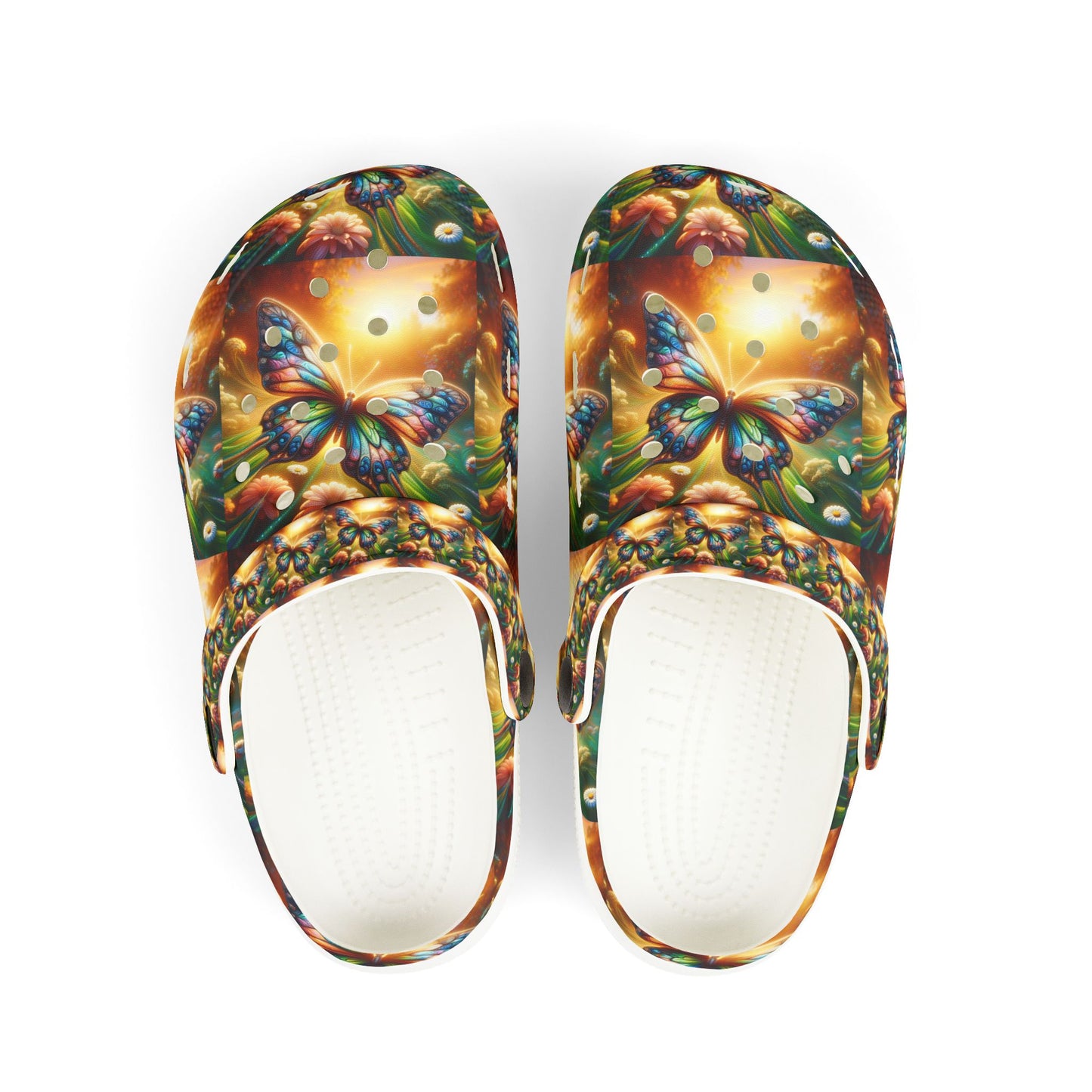 Colorful Butterfly Clogs for Kids - Fun Summer Footwear