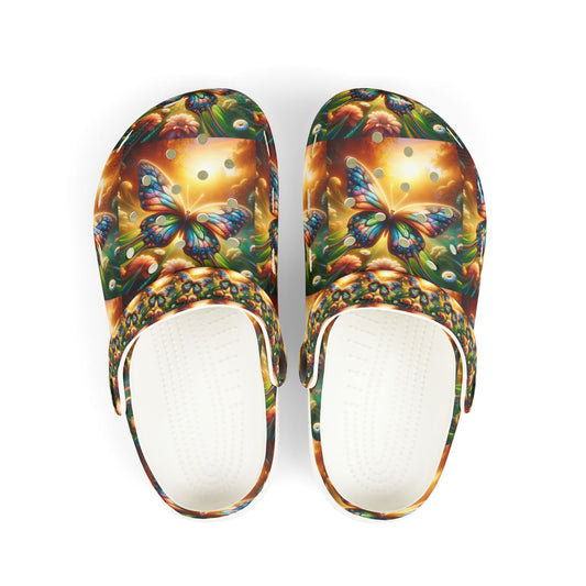 Colorful Butterfly Clogs for Kids - Fun Summer Footwear