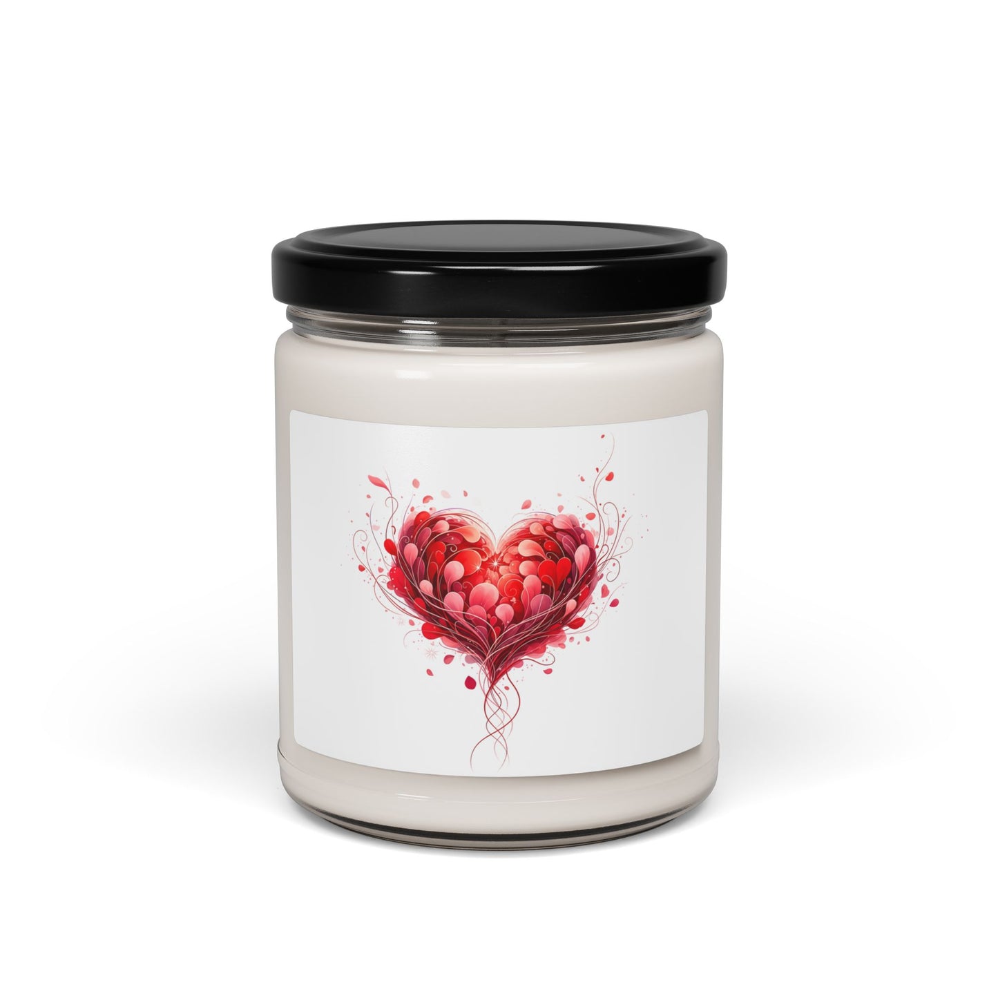 Heart Art Soy Candle 9oz — Romantic Scented Jar Candle (Valentine’s Gift)