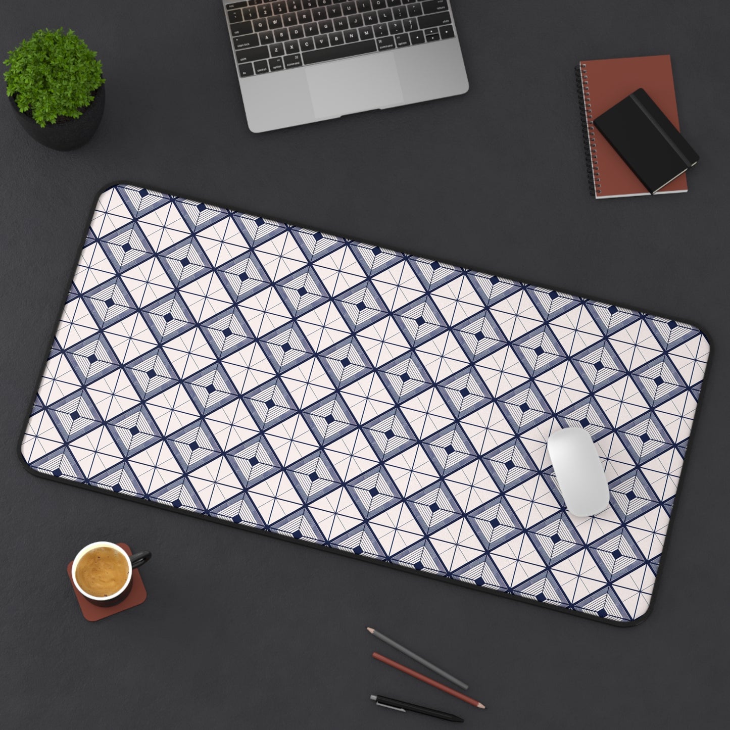 Geometric Desk Mat - Modern Office Accessory for Stylish Workspaces