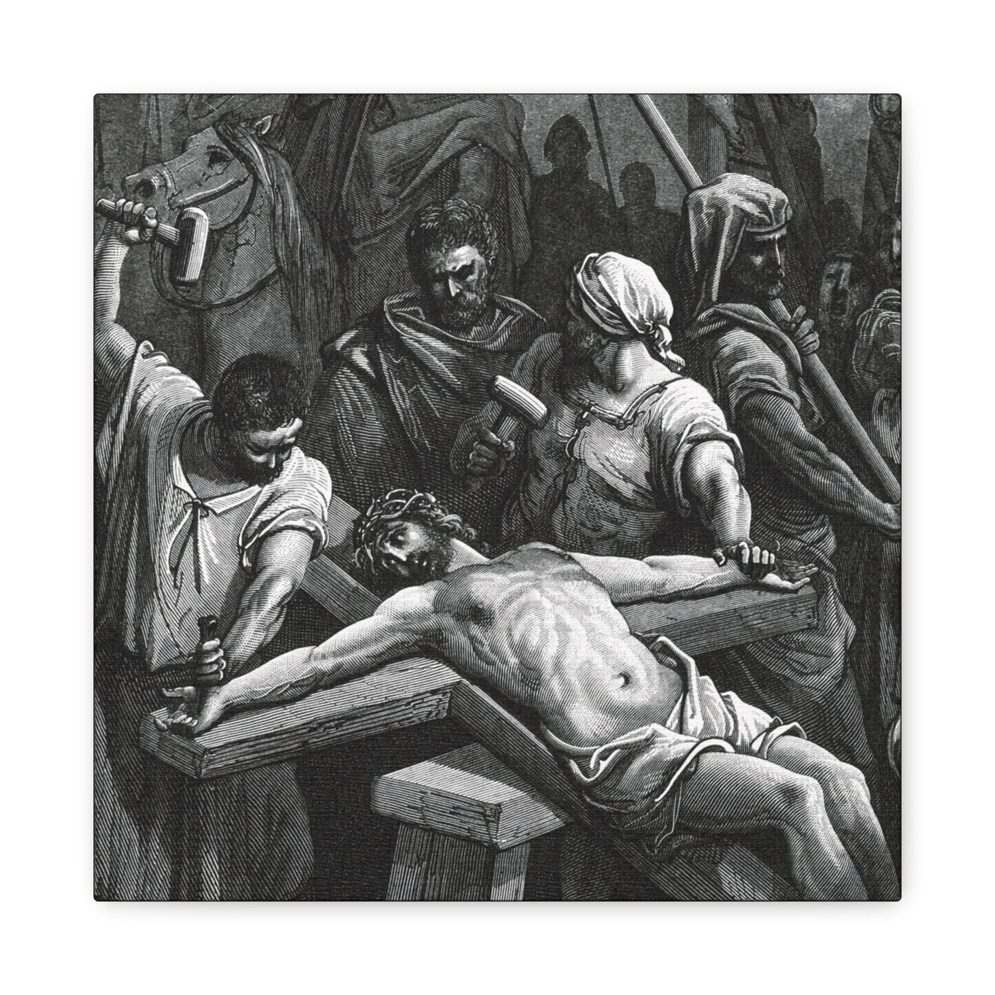 Crucifixion Art Matte Canvas Print – Stretched Religious Wall Decor