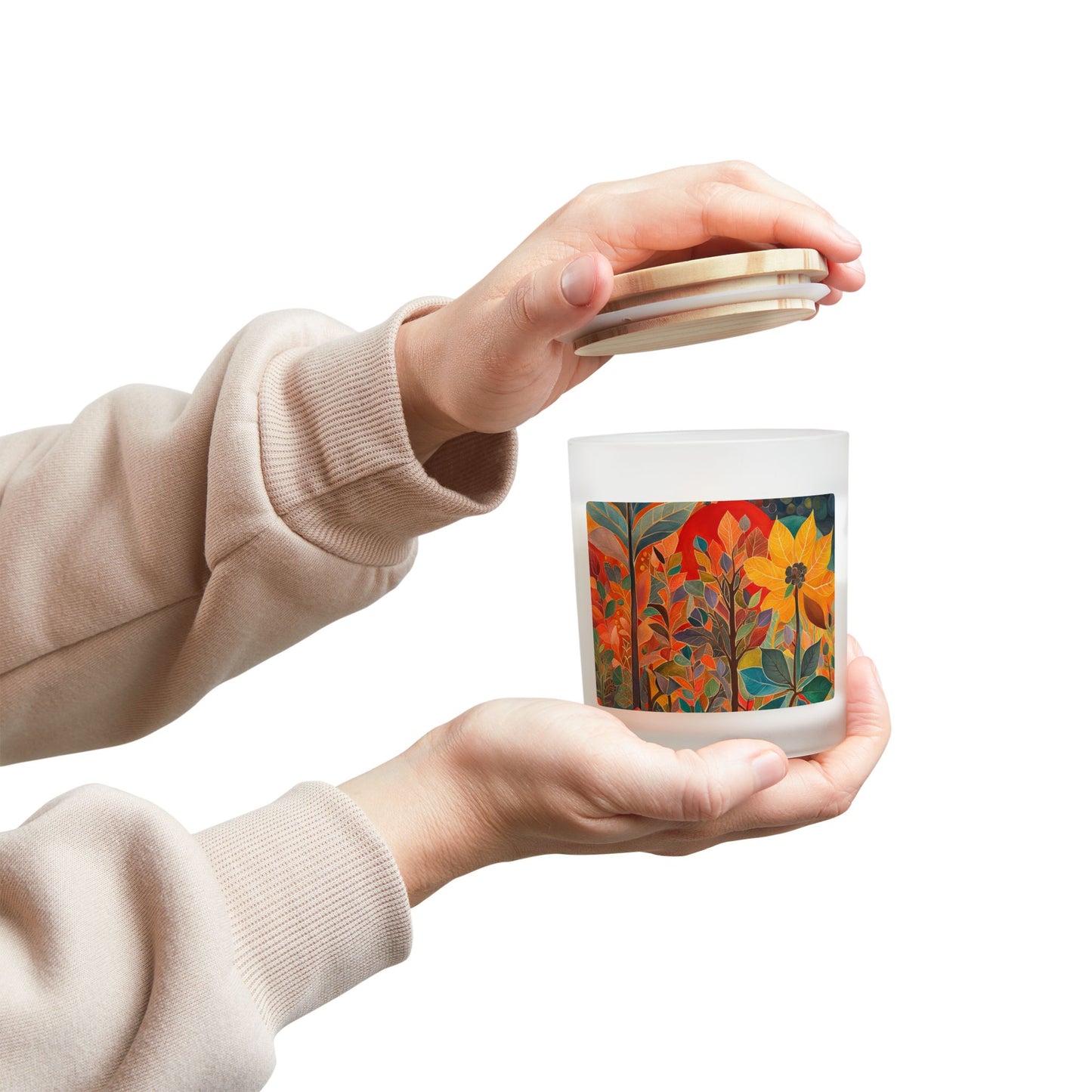 Autumn Floral Candle, Cozy Home Decor, Seasonal Gift, Aromatherapy Candle, Handcrafted Decor, Fall Candles