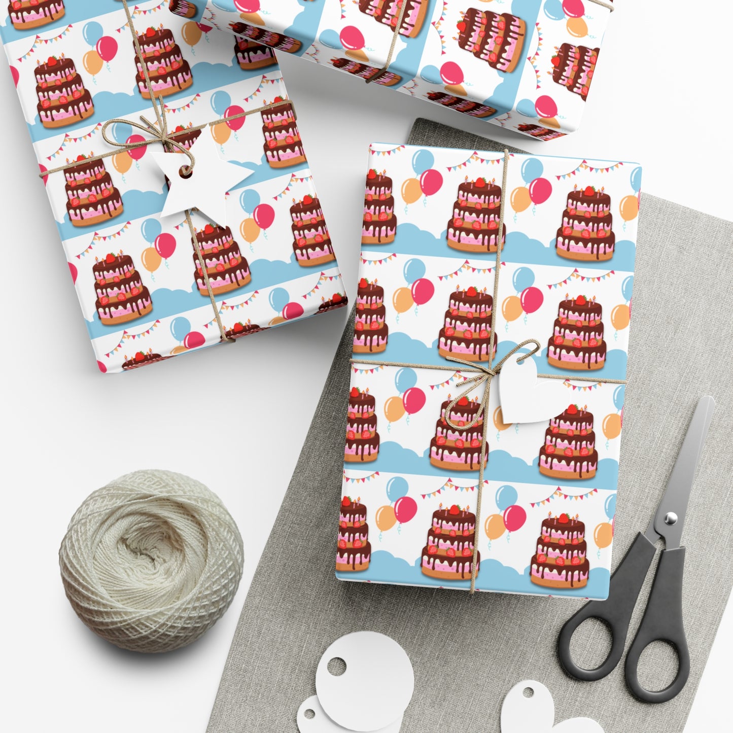 Birthday Cake Gift Wrap Papers - Celebration, Party, Festival, Wrapping, Gifts
