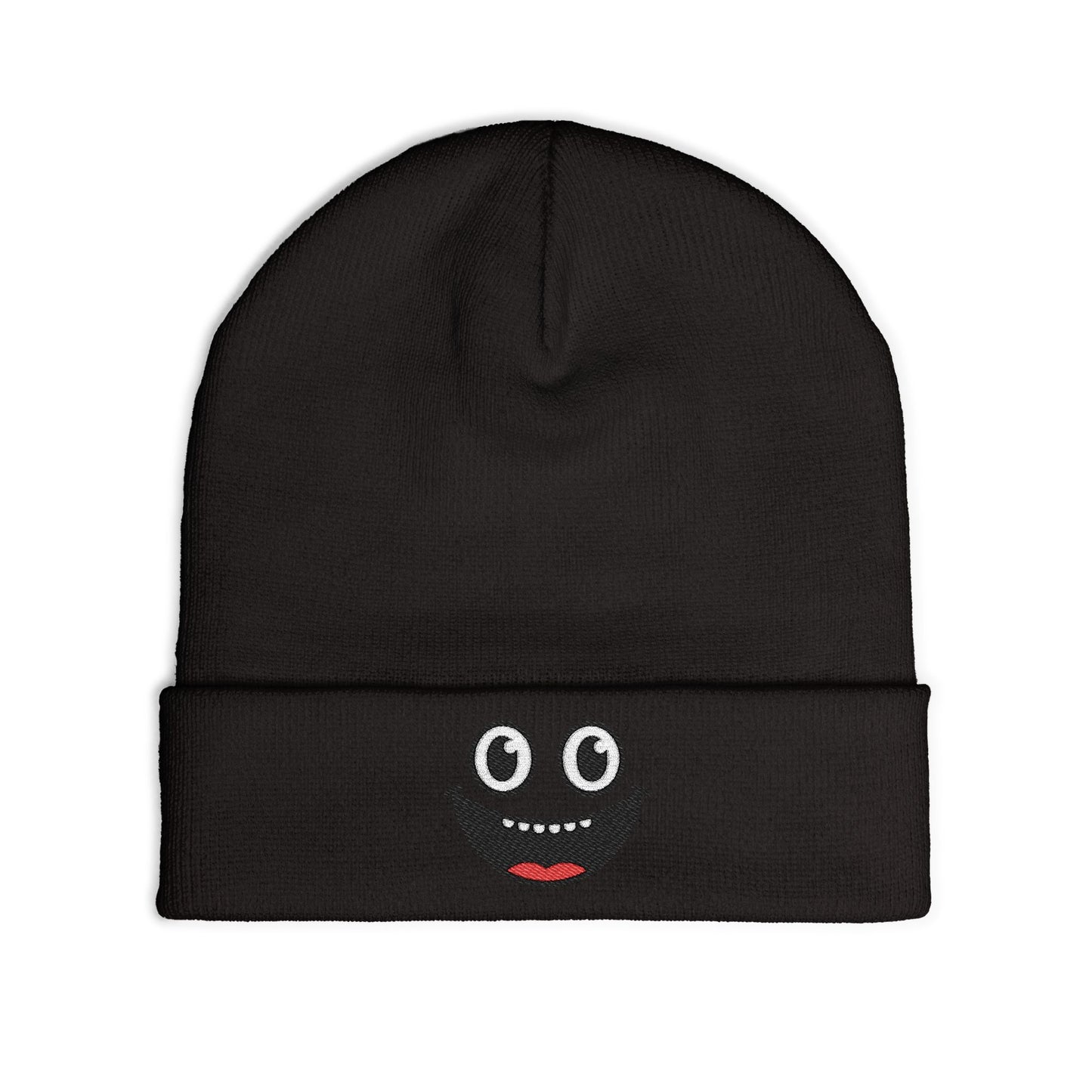 Smiley Face Knit Beanie - Cozy Winter Hat for Kids & Adults, Cute Gift for Birthdays, Holidays, Winter Fun