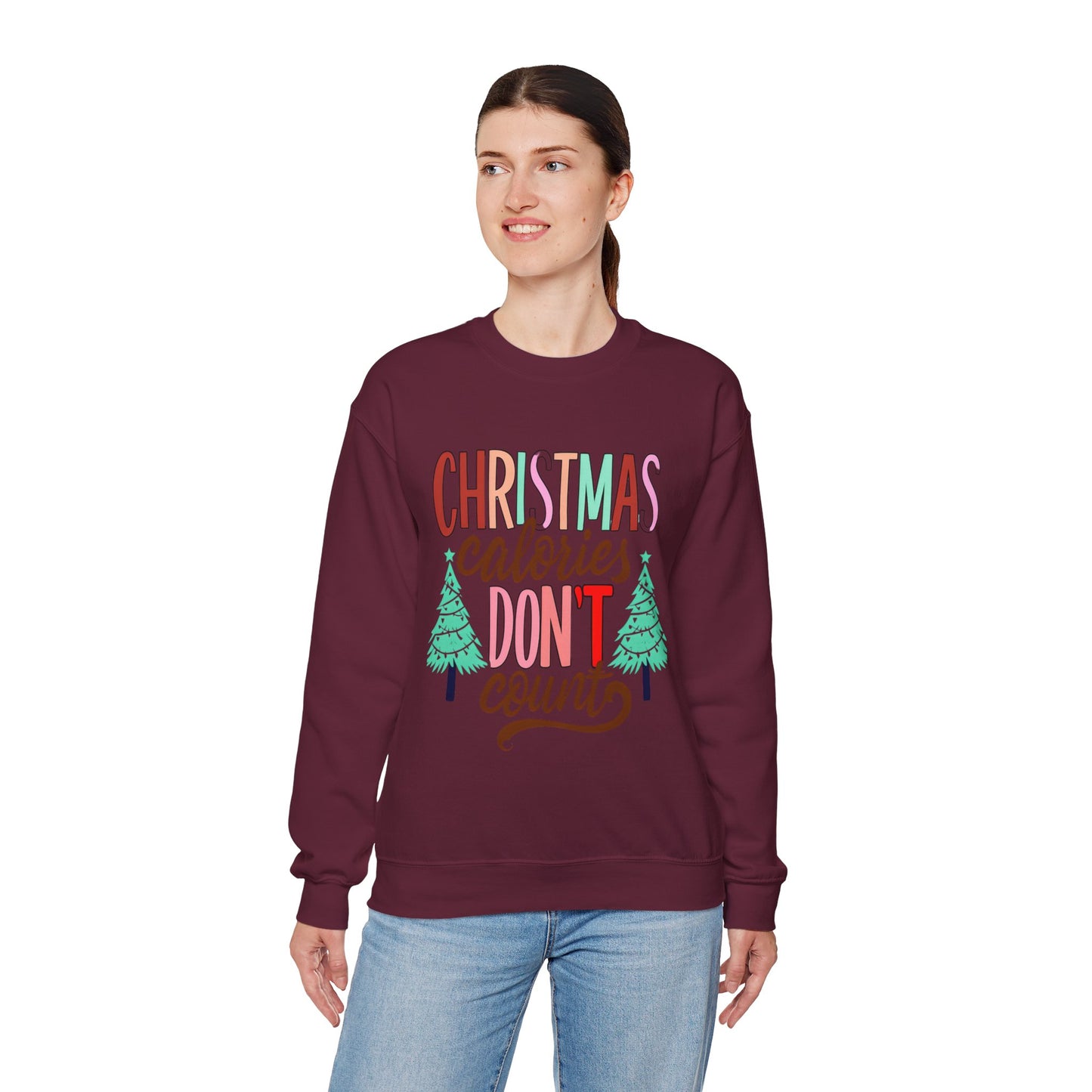 Christmas Calories Don't Count Sweatshirt — Funny Holiday Crewneck