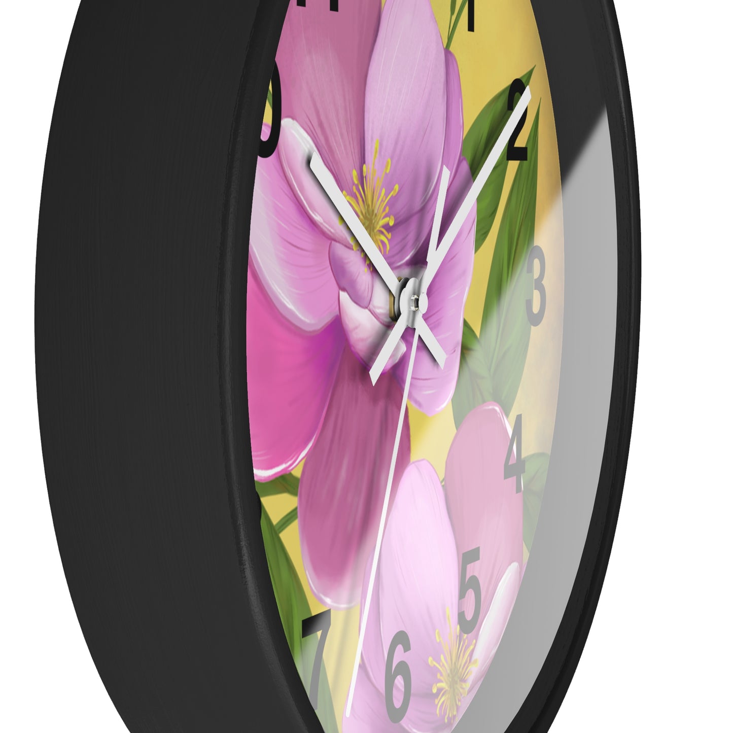 Floral Wall Clock, Boho Decor for Home, Functional Art, Gift for Her, Living Room Accent