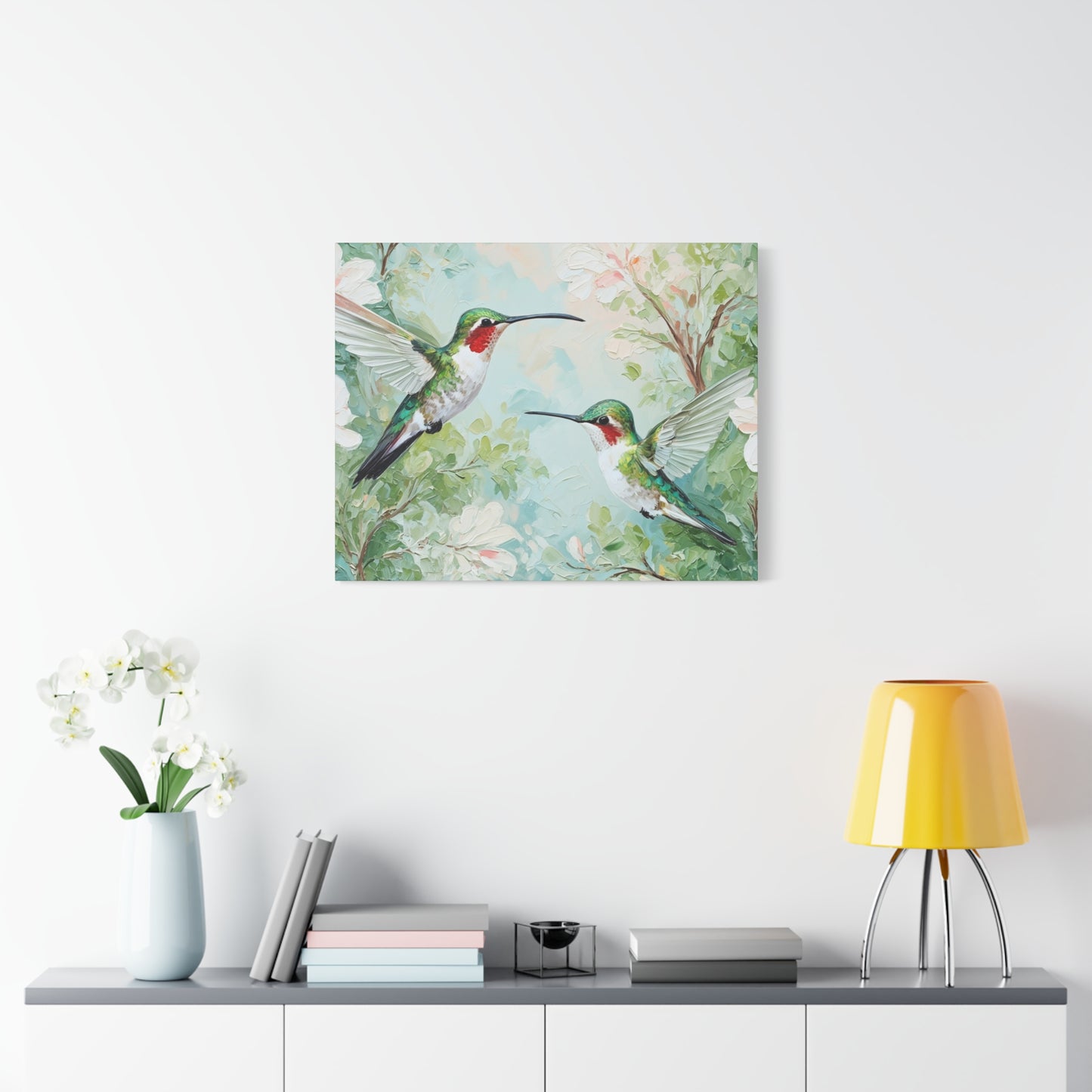Hummingbird Canvas Wall Art — Stretched Matte Nature Print