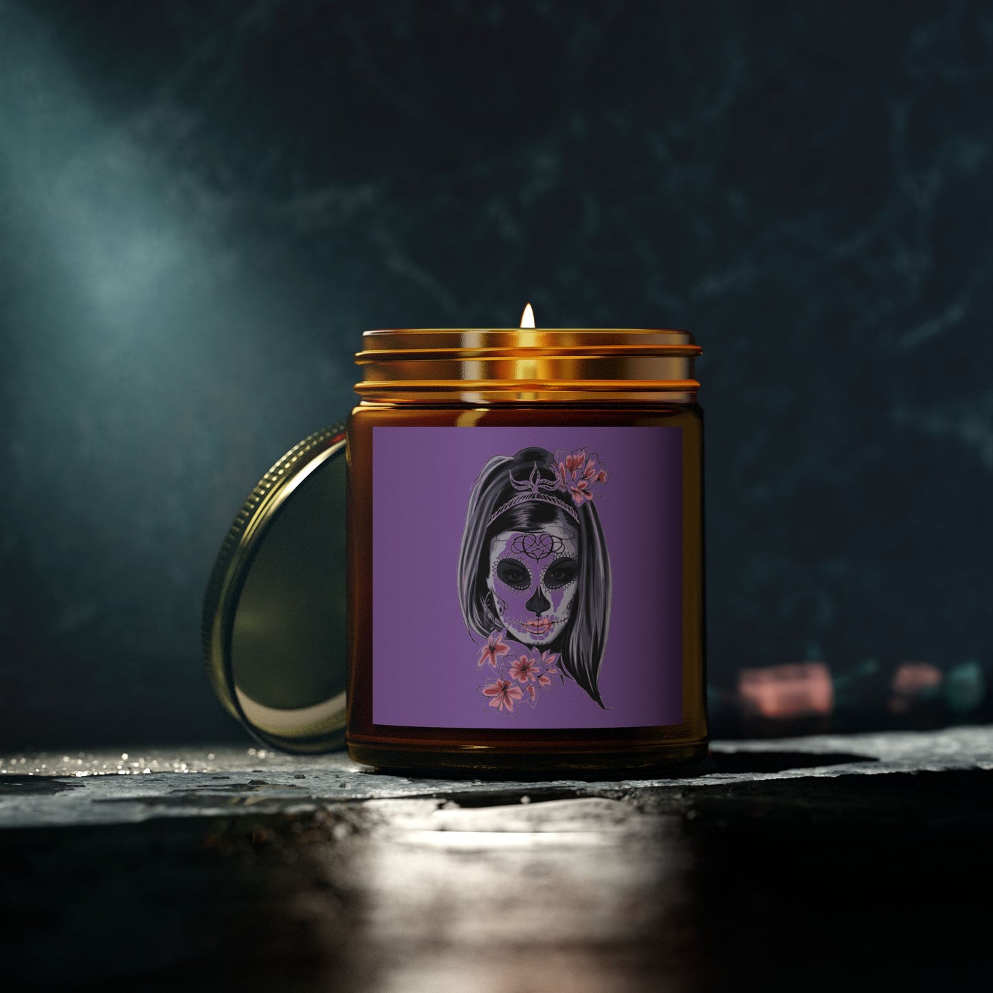 ডেড সুগন্ধি মোমবাতি, নারকেল অ্যাপ্রিকট ওয়াক্স, মাকড়সার জালের সাজসজ্জা, আরামদায়ক ঘরের সুগন্ধ, ফল ডেকোর, অক্টোবরের জন্য উপহার