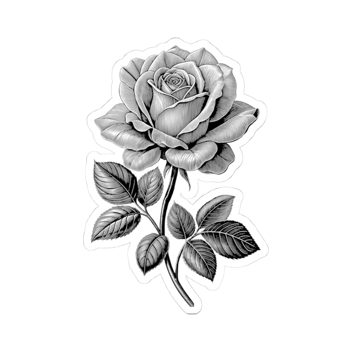 Elegant Rose Kiss-Cut Stickers, Floral Decor, Laptop Stickers, Flower Art, [...]