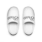 Cozy Women's Indoor Slippers with Elegant Script Design