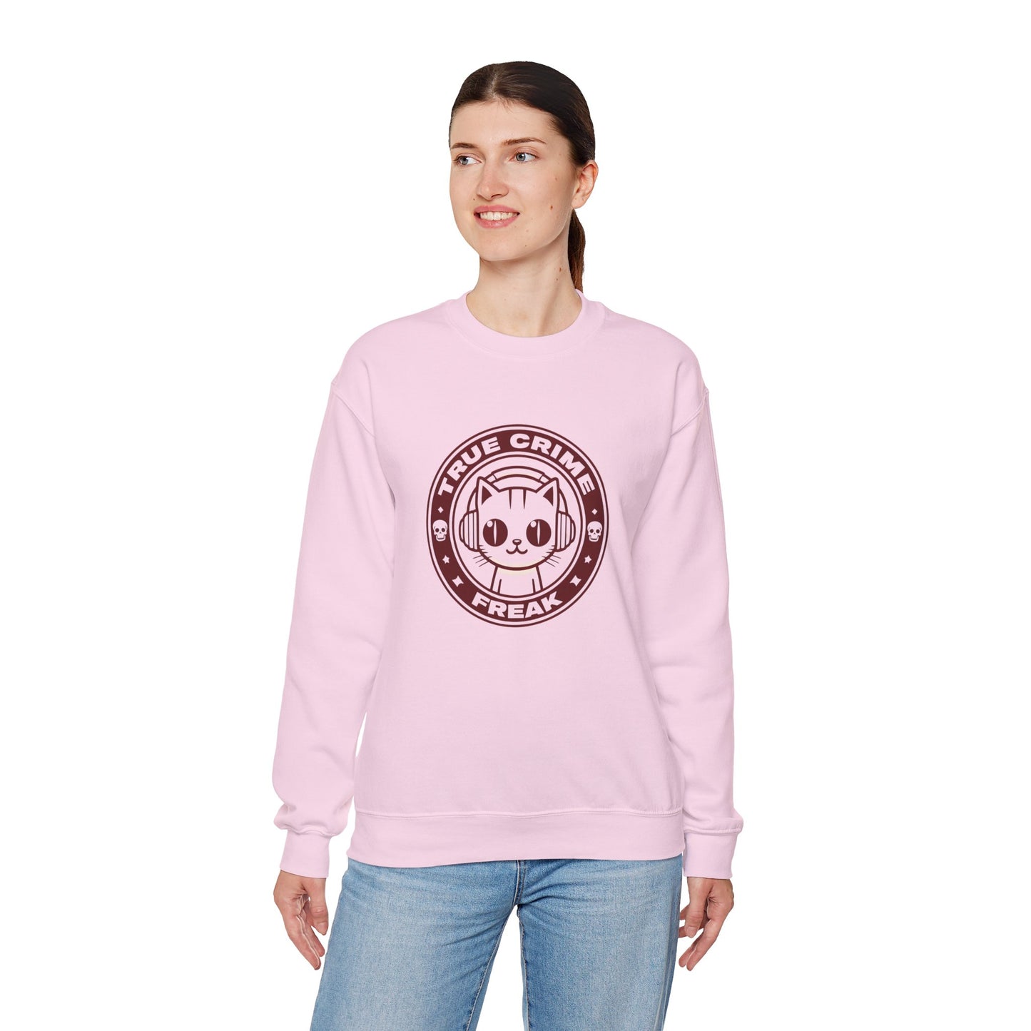 True Crime Freak Cat Crewneck Sweatshirt
