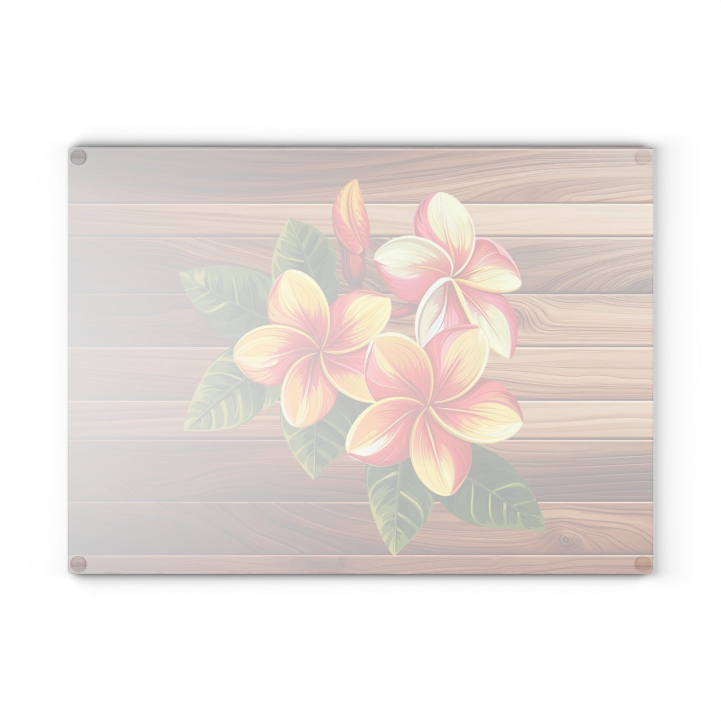 Tropical Floral Glass Cutting Board
